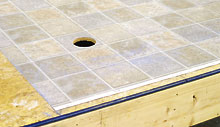 The Vinyl Floor Installation in our central Illinois Modular Home Building Facility.
